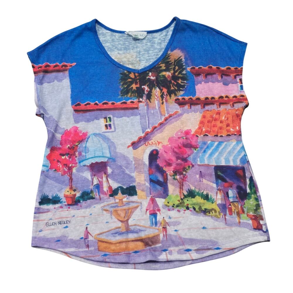 Ellen Negley Vibrant Art & Sol Scenic Art Short Sleeve T-Shirt Shirt Tee
